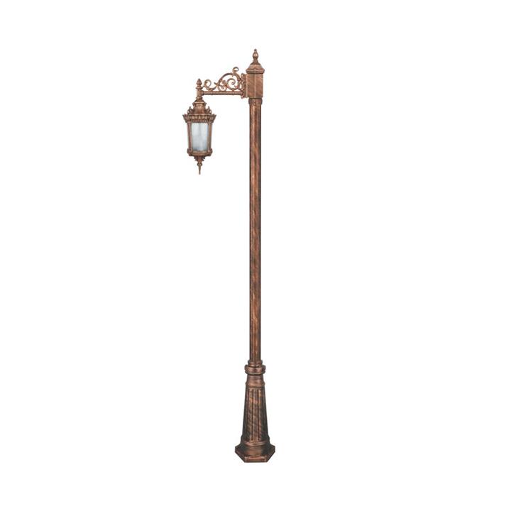 چراغ تکشاخه حیاطی و پارکی تکشیدفام مدل روبینا کد 91200-8415